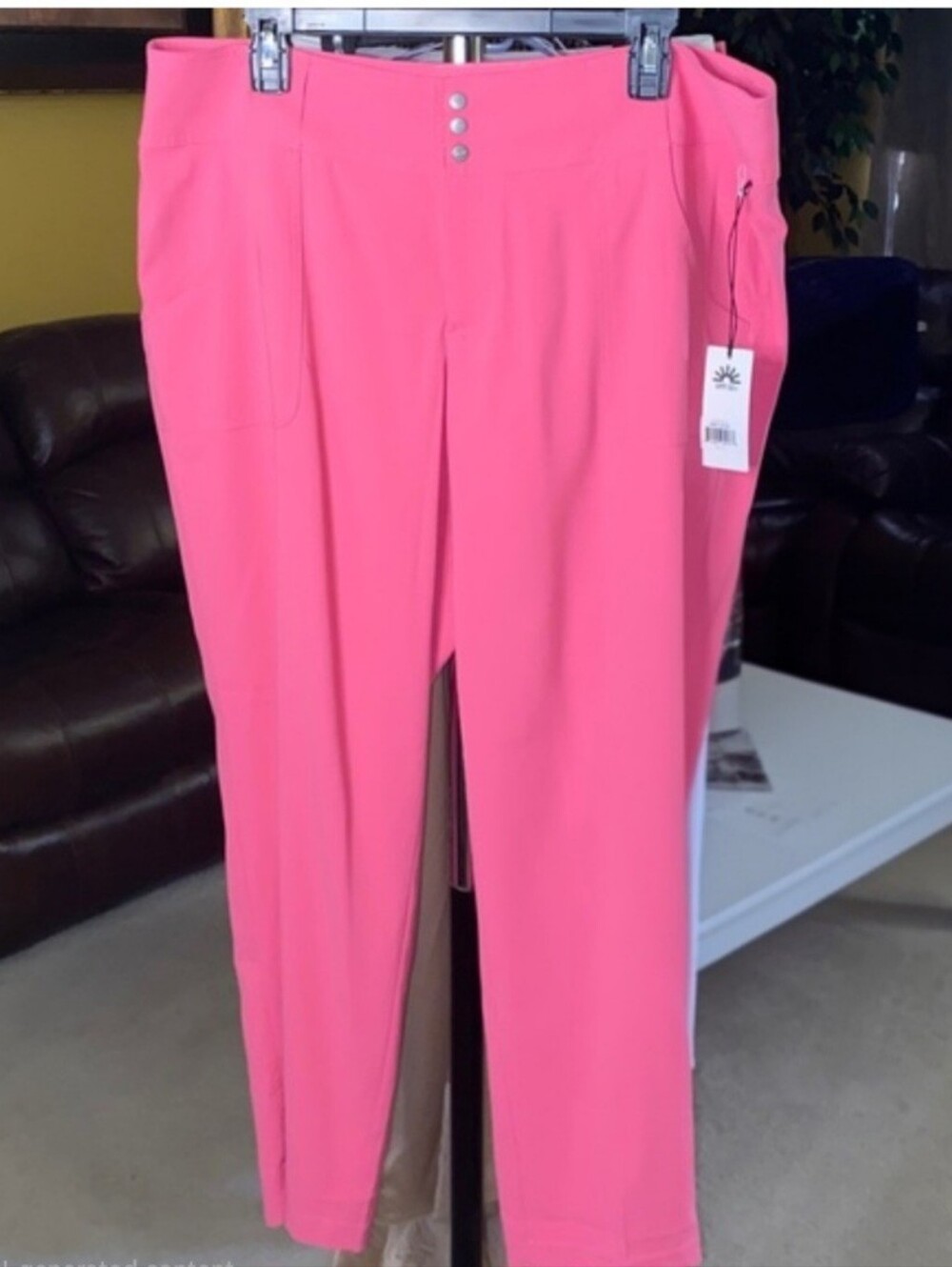 NWT!! JoFit Crop Pink Pants. 37" Waist. READ DESCRIPTION for Measurements!
